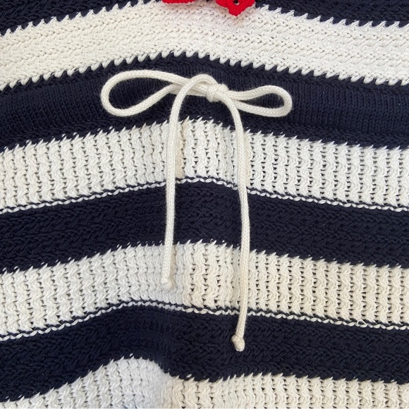 P_Jean by PINKO Crochet Cotton Stripe Knit Tank | Small - Picture 3 of 10